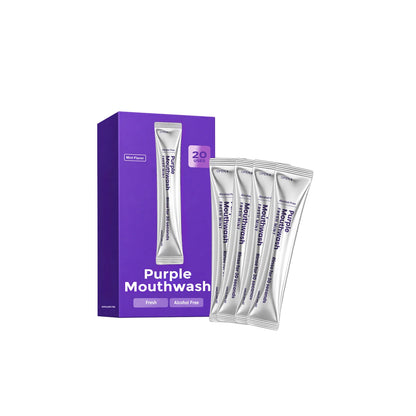 Purple Mouthwash Strips Alcohol Free Long Lasting Mint Fresh Breath Remove Stain Tone up Yellow Teeth Portable Mouthwash 20PCS